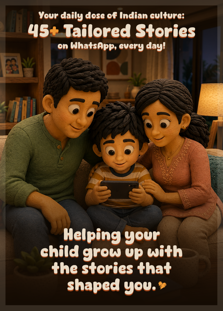 Helping your child grow up with the stories that shaped you — Indian culture and faith, made simple.